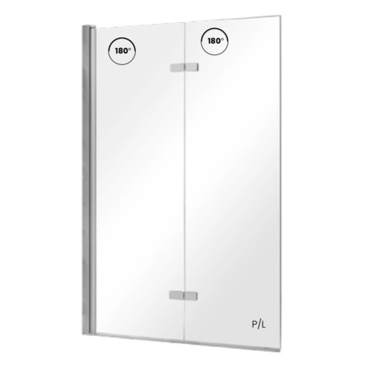 Pare-baignoire Lumix Chrome 100x145cm