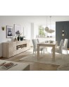 Buffet MIREL chêne 2 portes 4 tiroirs 241 cm