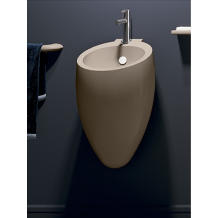 Vasque totem suspendu EGG cappuccino