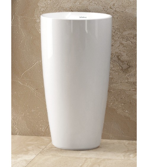 Vasque totem TWO COMPACT KOBE blanc sortie latérale
