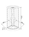Cabine de Douche Hammam KORONA II, 90*90*215cm