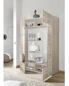 Vitrine 2 portes vitrée MIREL chêne 121 cm