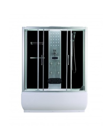 Combiné baignoire-douche SERRA 85x170x223 cm NOIR
