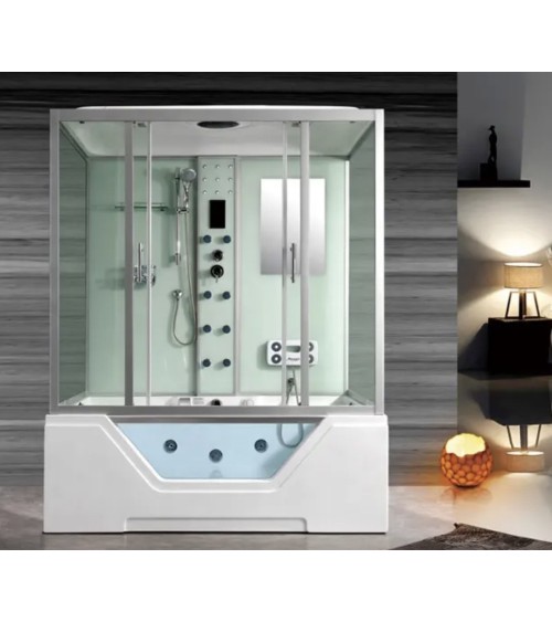 Combiné Baignoire Douche balnéo 120x170 x220 cm - Senhora