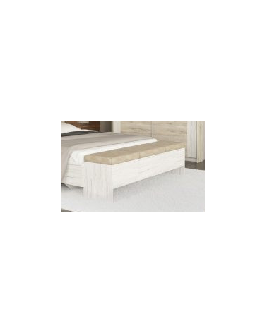 BANC AVEC COFFRE Blanc beige 160cm