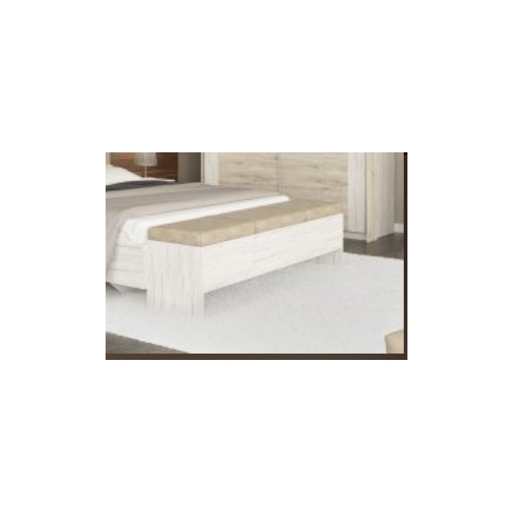BANC AVEC COFFRE Blanc beige 160cm BANC AVEC COFFRE Blanc beige 160cm