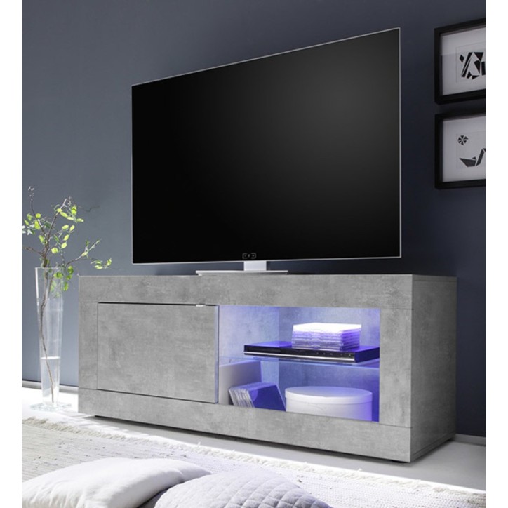 Meuble TV Basic en béton 1 porte 140/56/43 cm