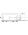 Meuble TV Basic en béton 1 porte 140/56/43 cm