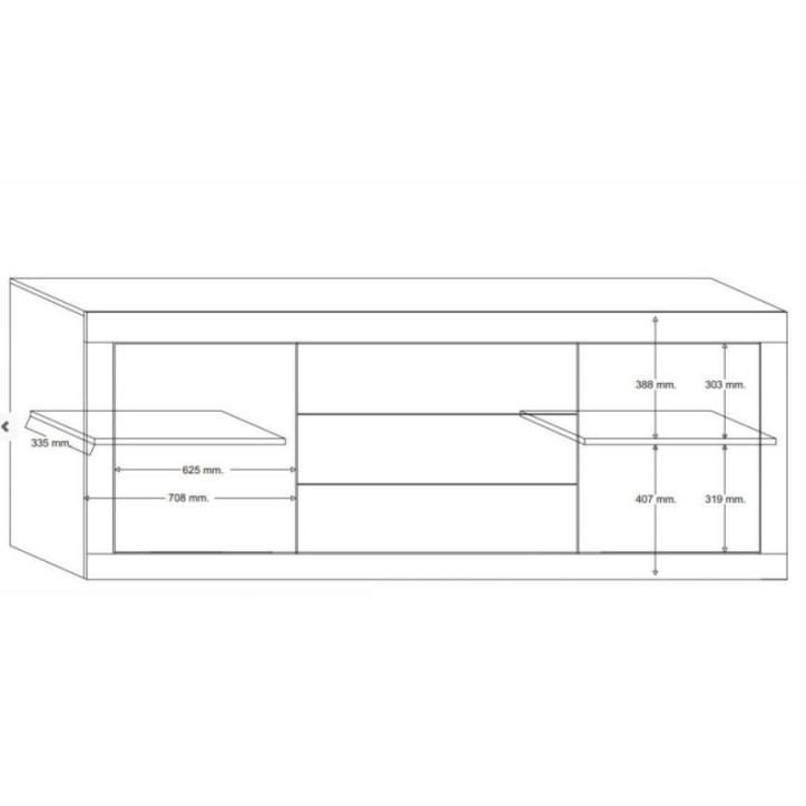 Buffet BASIC 210cm blanc