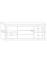 Buffet BASIC 210cm blanc