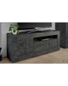 Meuble tv 3 portes SAMANTHA 138x56 cm Anthracite