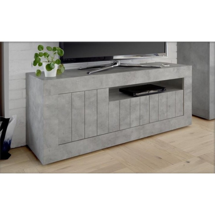 Meuble tv 3 portes SAMANTHA 138x56 cm Béton Meuble tv 3 portes SAMANTHA 138x56 cm Béton