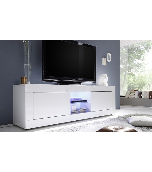 Meuble TV BASIC, 181 cm, blanc