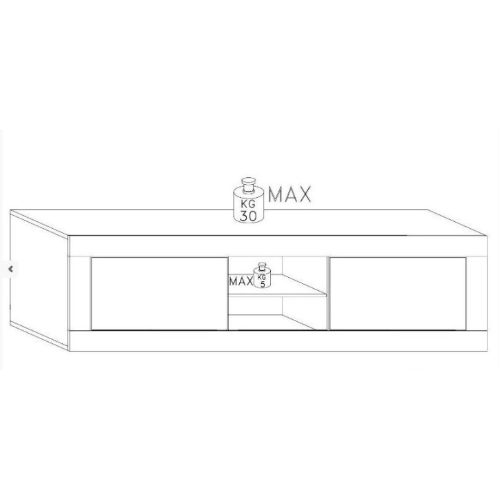 Meuble TV BASIC, 181 cm, blanc Meuble TV BASIC, 181 cm, blanc