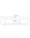 Meuble TV BASIC, 181 cm, blanc