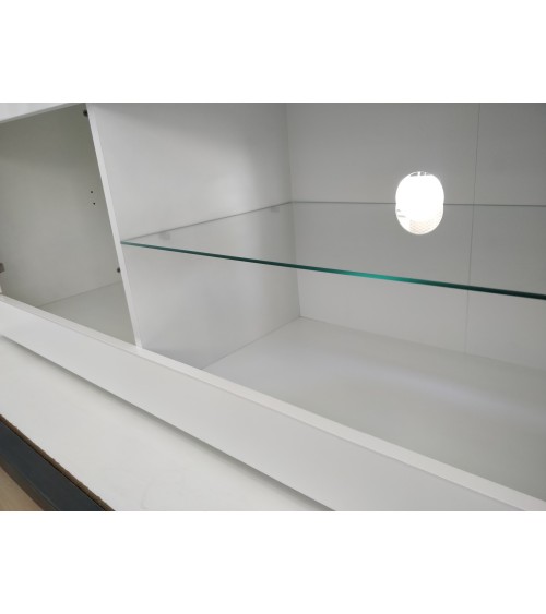 Meuble TV BASIC, 140 cm, blanc