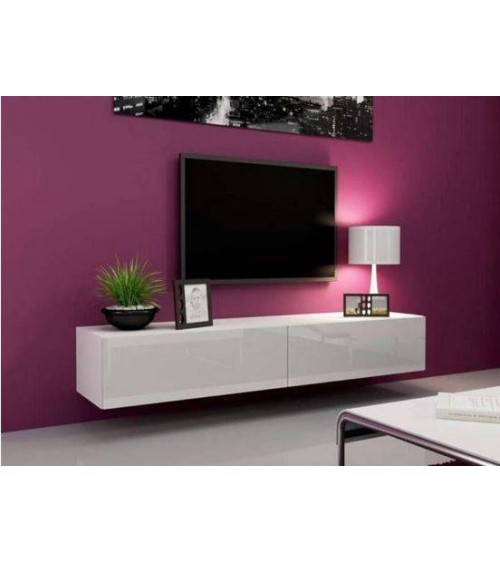 Meuble TV VIGO FULL 180, noir ou blanc