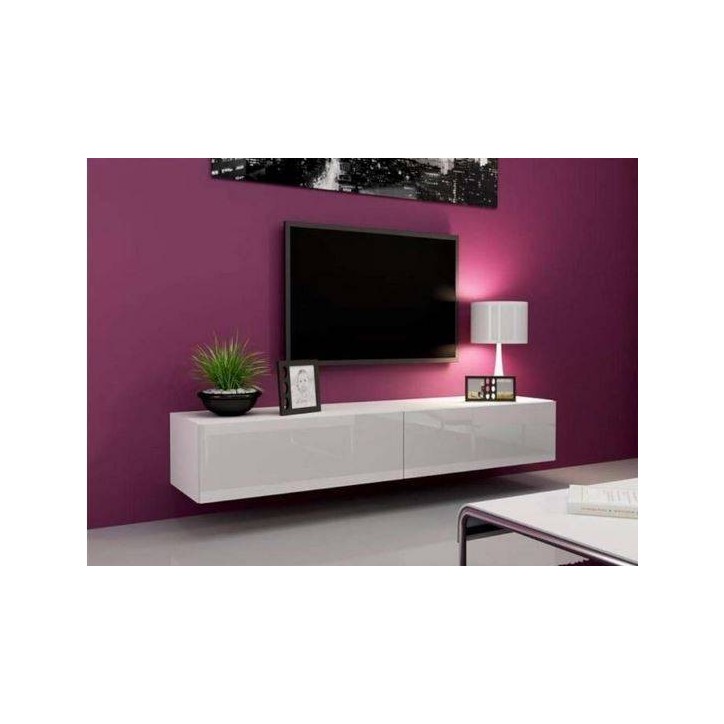 Meuble TV VIGO FULL 180, noir ou blanc