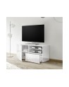 Meuble TV MIREL Blanc 1 porte, 1 tiroir 122 cm