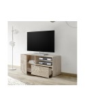 Meuble TV MIREL chêne 1 porte, 1 tiroir 122 cm
