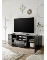 Meuble TV MIREL anthracite 2 portes 1 tiroir