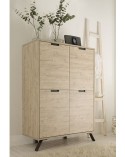 Argentier PALMA 4 portes 106 cm chêne