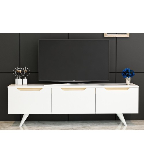 Meuble TV PRAG 150 cm blanc