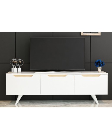 Meuble TV PRAG 150 cm blanc