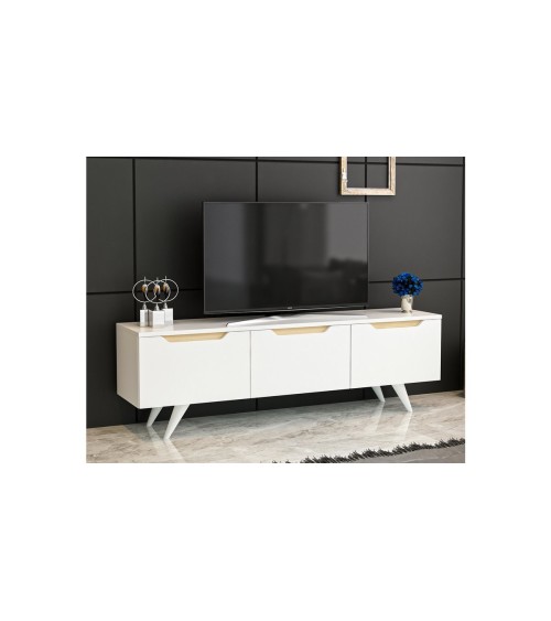 Meuble TV PRAG 150 cm blanc