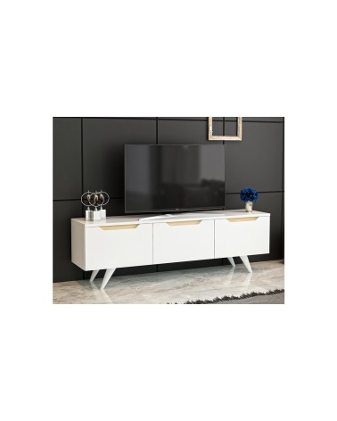 Meuble TV PRAG 150 cm blanc