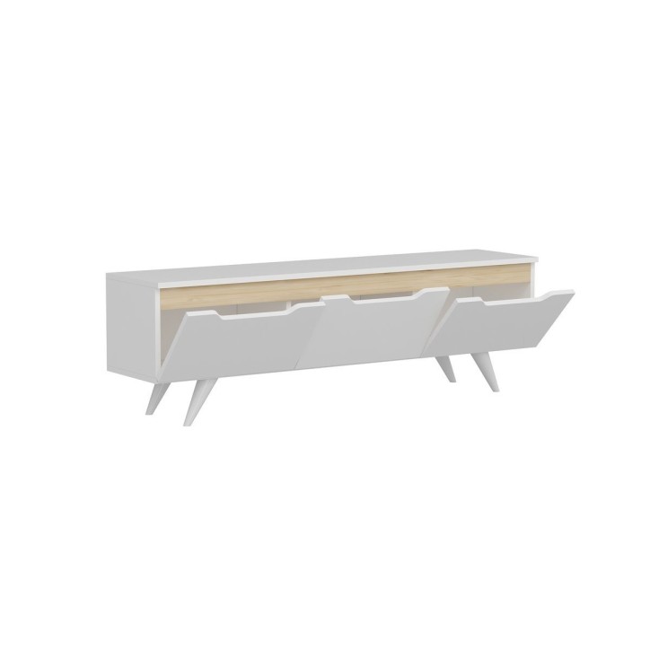 Meuble TV PRAG 150 cm blanc