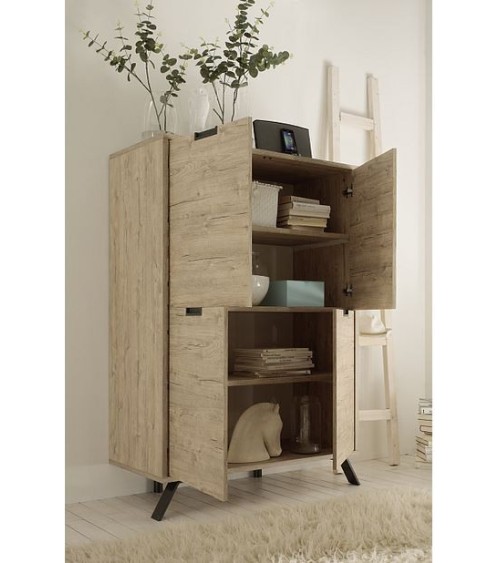 Argentier PALMA 4 portes 106 cm chêne
