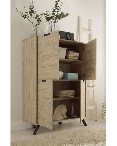 Argentier PALMA 4 portes 106 cm chêne