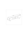 Meuble TV DORE 160 cm blanc