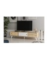 Meuble TV EDUARDO 160 cm blanc et bois