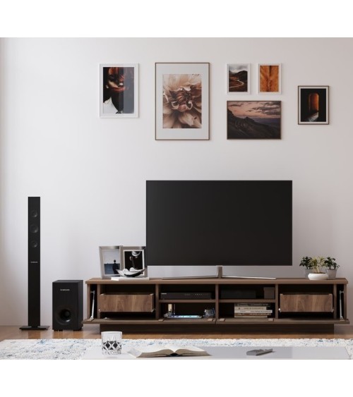 Meuble TV PRESTIJ 180 cm noyer