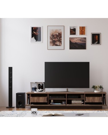 Meuble TV PRESTIJ 180 cm noyer