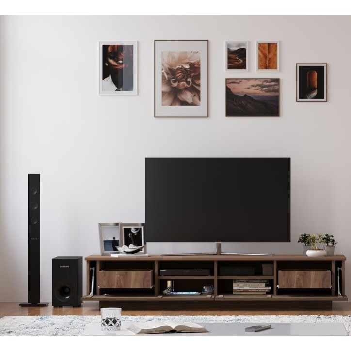 Meuble TV PRESTIJ 180 cm noyer