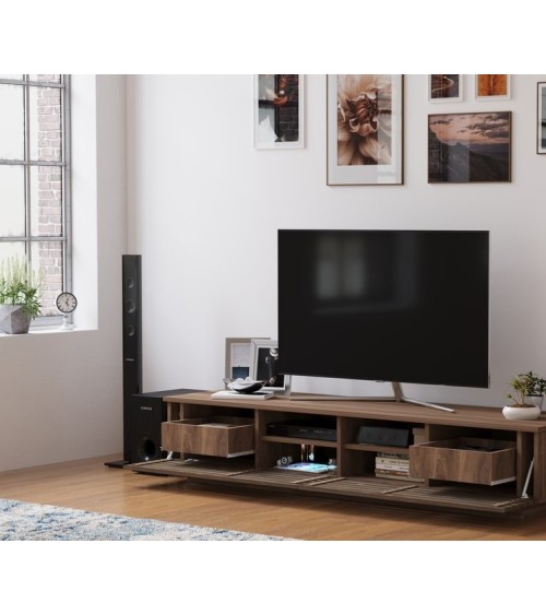 Meuble TV PRESTIJ 180 cm noyer
