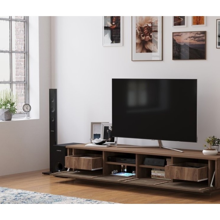 Meuble TV PRESTIJ 180 cm noyer