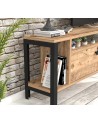 Meuble TV ATLANTA 160 cm bois et noir