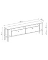 Meuble TV ATLANTA 160 cm bois et noir