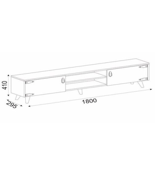 Meuble TV ANTHES 180 cm noyer