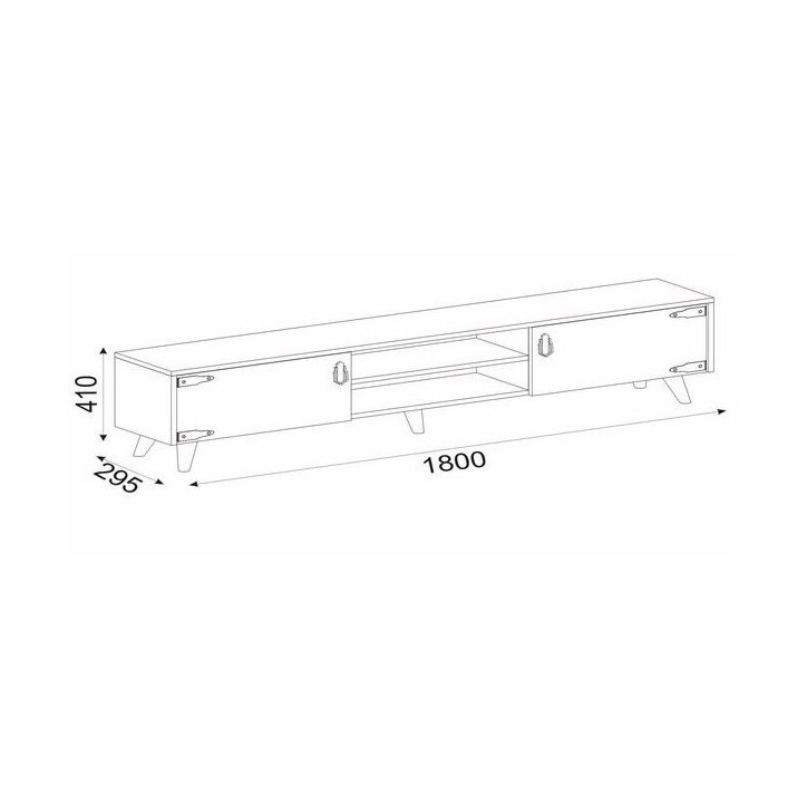 Meuble TV ANTHES 180 cm noyer