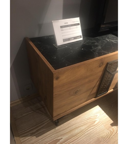 Meuble TV MIMI 200 cm bois et métal