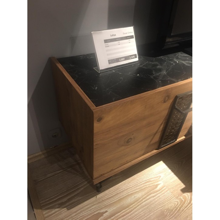 Meuble TV MIMI 200 cm bois et métal