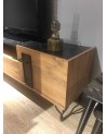 Meuble TV MIMI 200 cm bois et métal