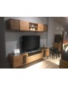 Meuble TV MIMI 200 cm bois et métal