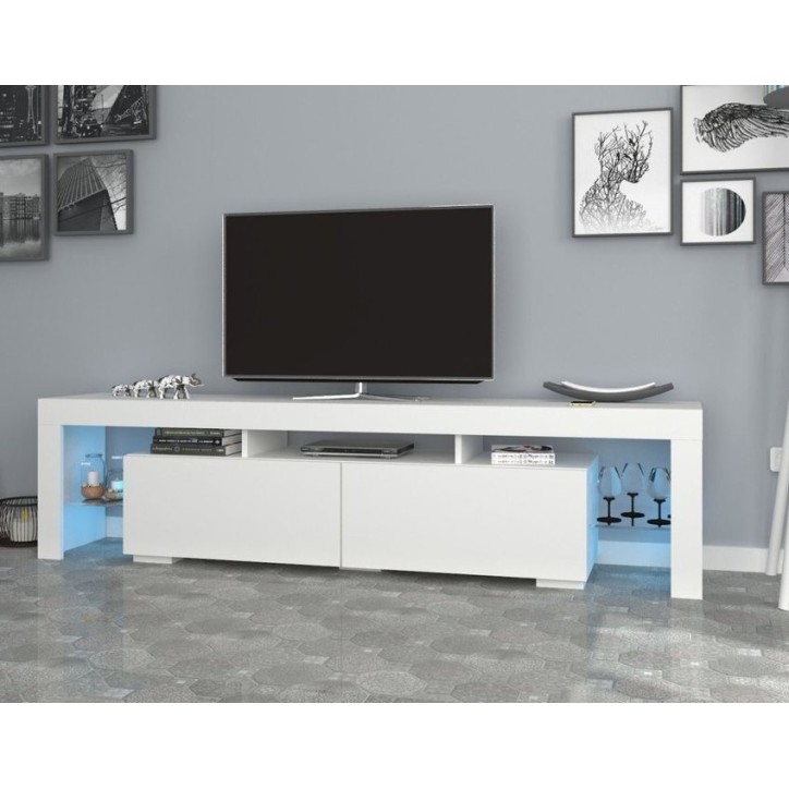 Meuble TV STYLO 200 cm blanc