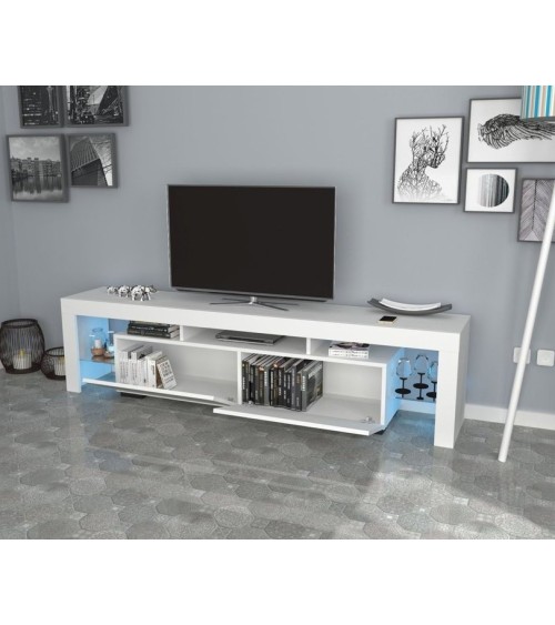 Meuble TV STYLO 200 cm blanc